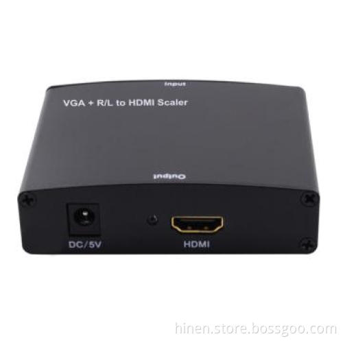VGA+R/L to HDMI Scaler Converter